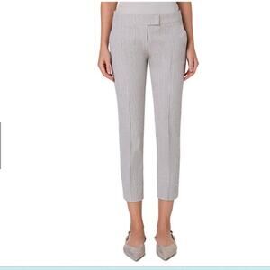AKRIS PUNTO Frankie Seersucker Cropped Pants
